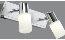Takspot Med 2 Lampor-Trio Lighting Clapton Spotlight LED 2-delad krom