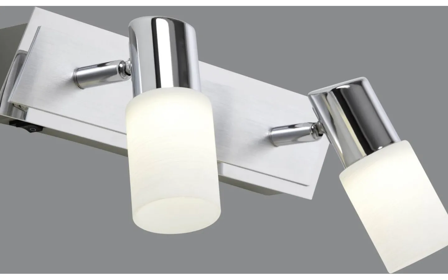 Takspot Med 2 Lampor-Trio Lighting Clapton Spotlight LED 2-delad krom