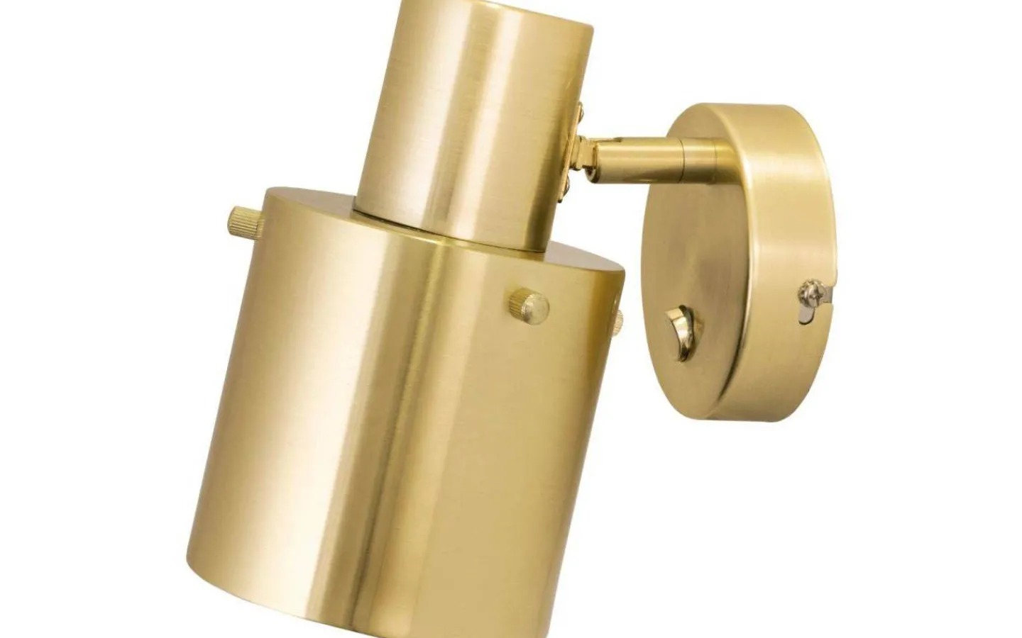 Sovrum|Läslampor-Globen Lighting Clark 1 Vägglampa E27 Borstad Mässing