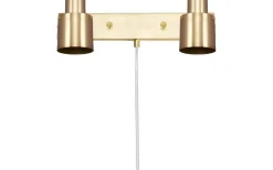 Läslampor < Globen Lighting Clark Vägglampa 2L 36cm Borstad Mässing