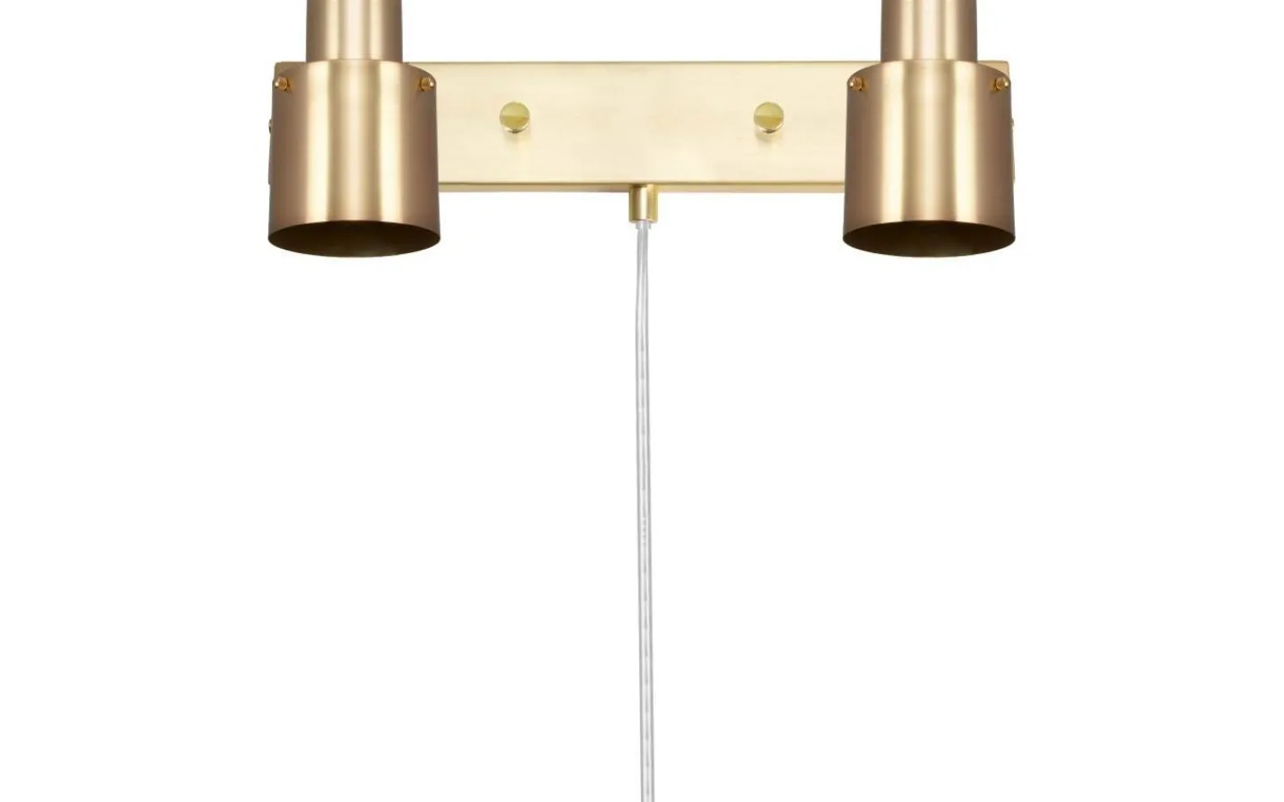 Läslampor < Globen Lighting Clark Vägglampa 2L 36cm Borstad Mässing