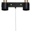 Läslampor < Globen Lighting Clark Vägglampa 2L 36cm Svart/Borstad Mässing