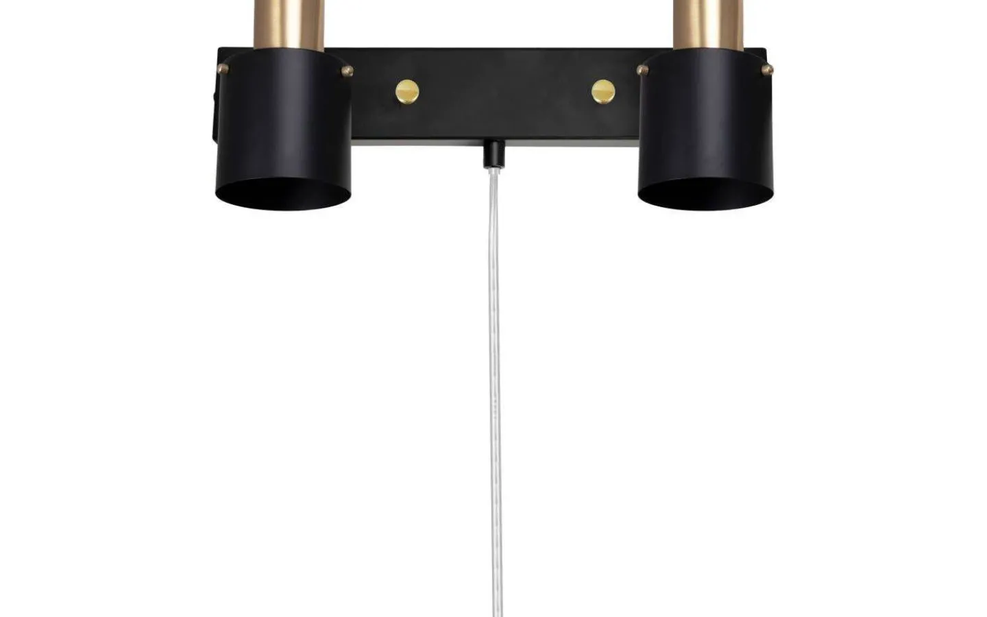 Läslampor < Globen Lighting Clark Vägglampa 2L 36cm Svart/Borstad Mässing