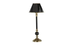 Enfärgade Runda Lampskärmar-PR Home Classic Metallskärm Ø19cm Svart/Antikmässing