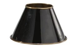Enfärgade Runda Lampskärmar-PR Home Classic Metallskärm Ø22cm Svart/Antikmässing
