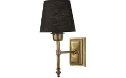 Vardagsrum|Hall & Trappa < PR Home Classic Vägglampa Antikmässing med Lampskärm Mia Svart