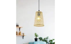 Fönsterlampor-Eglo Claverdon Fönsterlampa 18cm Svart/Natur
