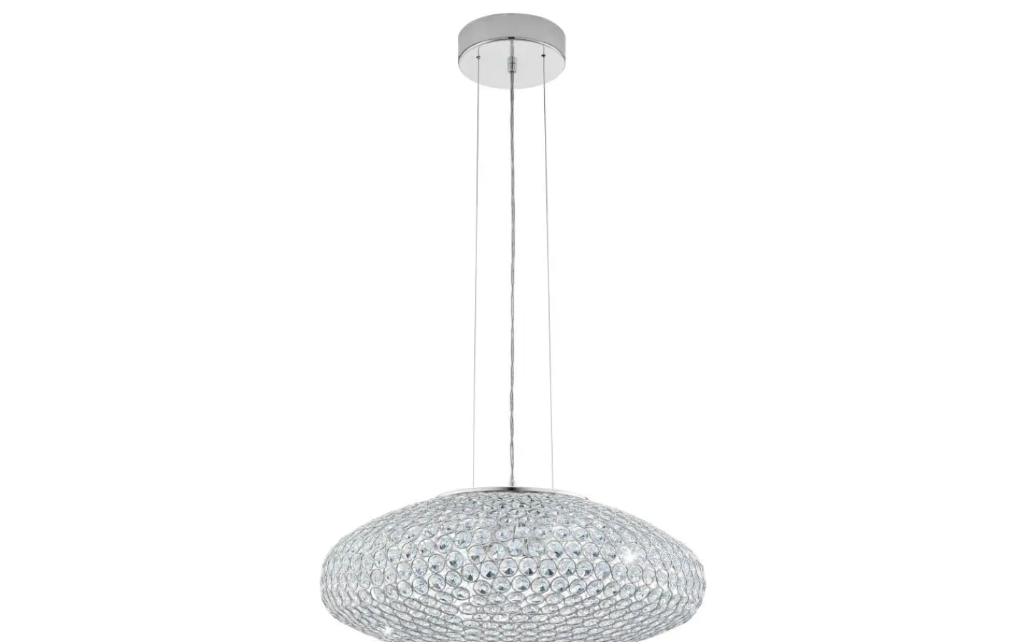 Kristallampor < Eglo Clemente Taklampa Kristall 54cm Krom