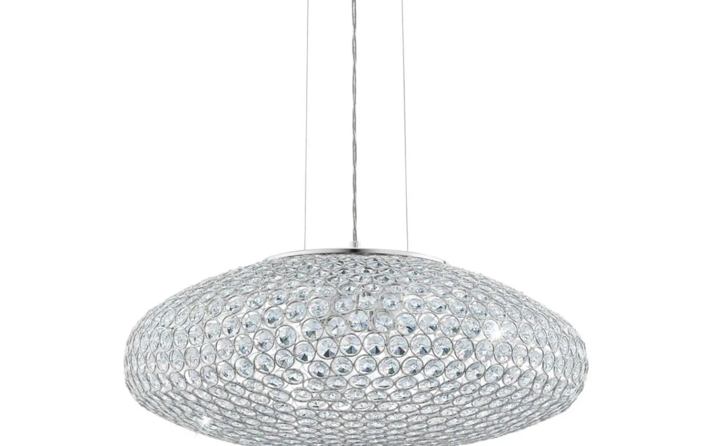 Kristallampor < Eglo Clemente Taklampa Kristall 54cm Krom