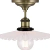 Hall & Trappa|Plafonder < Globen Lighting Cobbler Plafond 25cm E27 Antikmässing/Vit