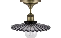 Hall & Trappa|Plafonder < Globen Lighting Cobbler Plafond 25cm E27 Antikmässing/Rök