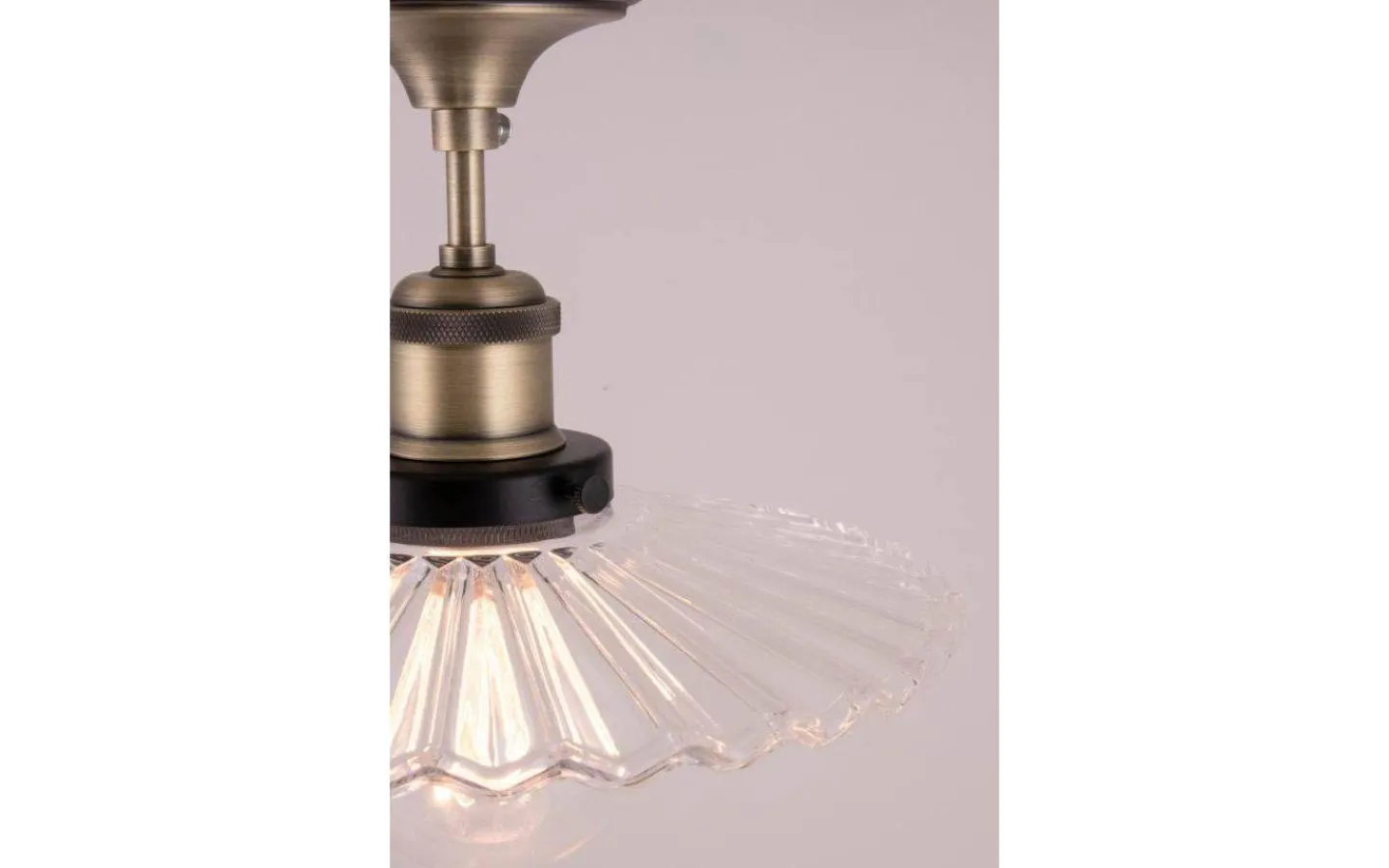 Hall & Trappa|Plafonder < Globen Lighting Cobbler Plafond 25cm E27 Antikmässing/Klar