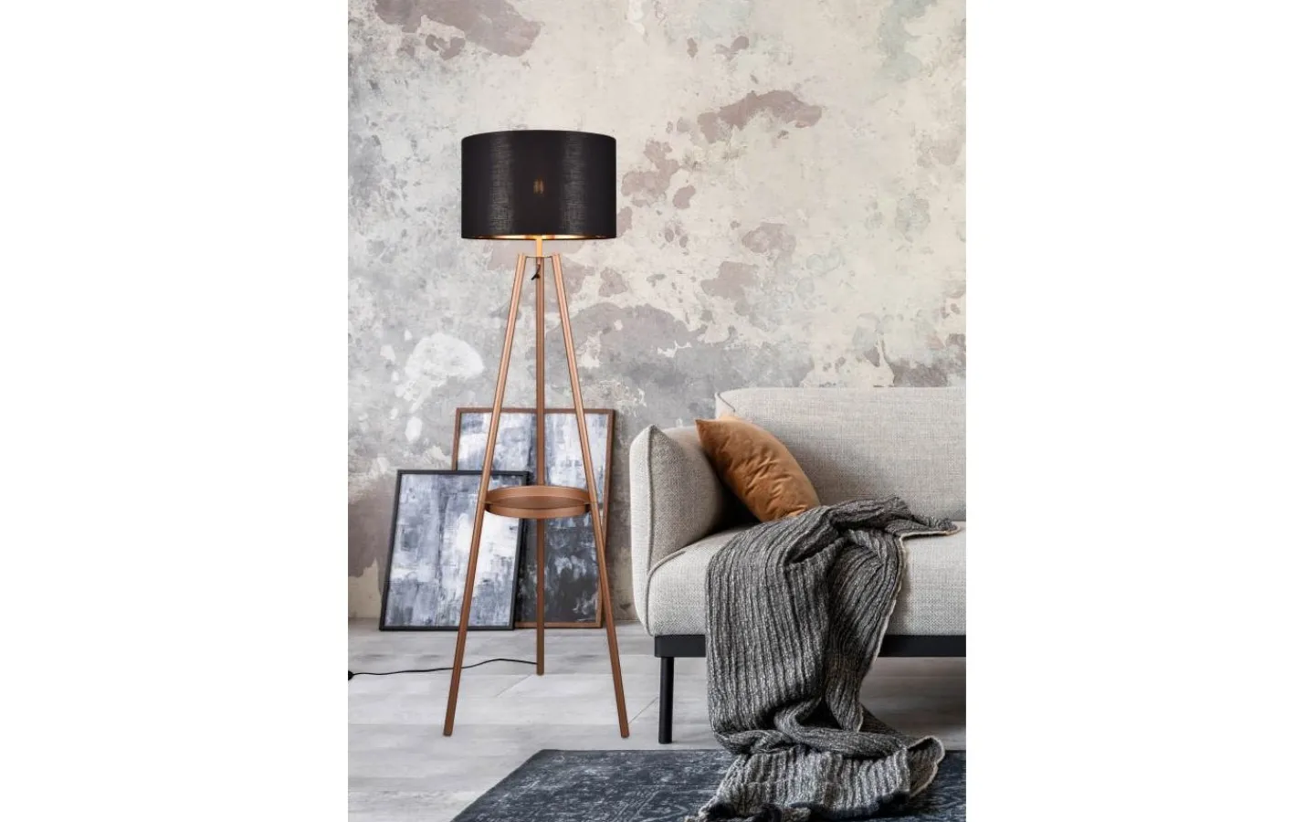 Golvlampor < Reality Colette Golvlampa E27 kaffebrun