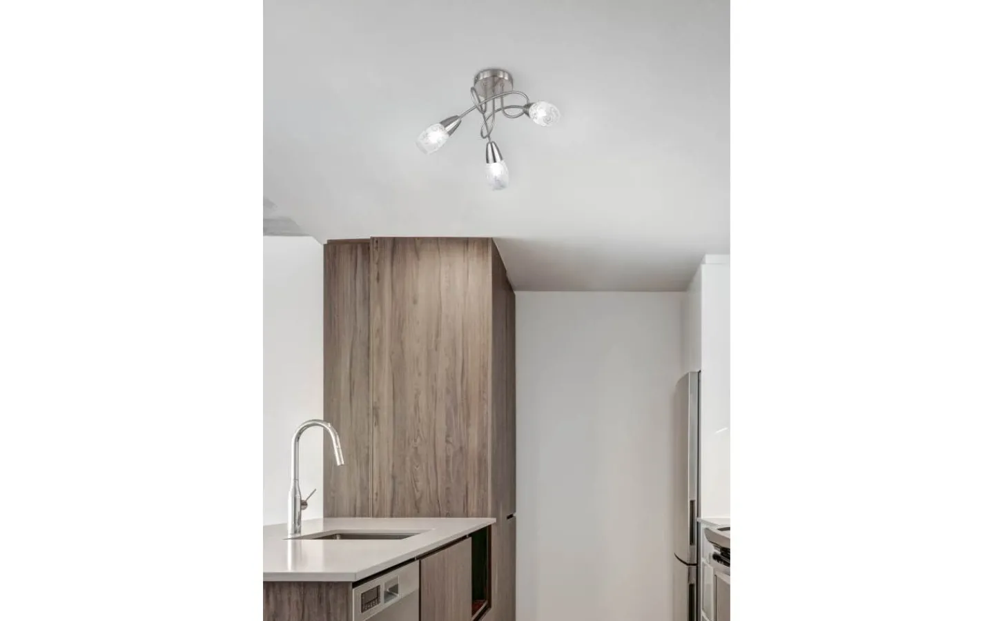 Plafonder < Reality Colmar Plafond 47cm 3xE14 borstat stål