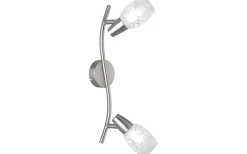 Takspot Med 2 Lampor < Reality Colmar Spotlight 2-delad E14 borstad stål