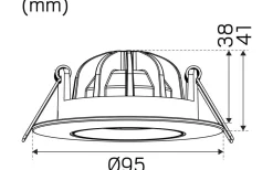 230V Led Spotlights-Hidealite Comfort G3 Tilt Vit 2700K 7,5W IP44