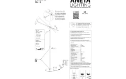 Golvläslampor-Aneta Concord Golvlampa 130cm LED 8,5W 3000K Vit