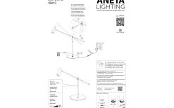 Skrivbordslampor-Aneta Concord Skrivbordslampa 58cm LED 8,5W 3000K Svart