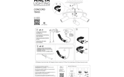 Runda Takspotlights|Takspot Med 3 Lampor < Aneta Concord Takspotlight 34cm LED 3x7W 3000K Svart