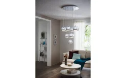 Stora Taklampor Ø50-69 Cm < Eglo Conessa Taklampa 58cm GU10 LED 3000K 10x3W Krom