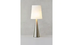 Vardagsrum|Bordslampor-Markslojd Conus Bordslampa 64cm Satin Nickel/Offwhite