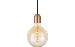 Sladdställ Med Sockel-Halo Design Copper Pendel Med E27-Sockel Koppar