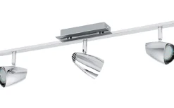 Avlånga Takspotlights|Takspot Med 3 Lampor-Eglo Corbera Takspotlight 59cm GU10 LED 3000K 3x2,8W Krom