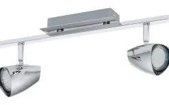 Avlånga Takspotlights|Takspot Med 2 Lampor < Eglo Corbera Takspotlight 39cm GU10 LED 3000K 2x2,8W Krom
