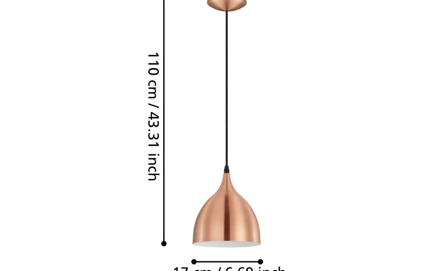 Fönsterlampor < Eglo Coretto Fönsterlampa 17cm Borstad Koppar