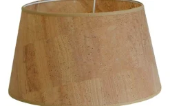 Enfärgade Runda Lampskärmar-Hallbergs Cork Lampskärm Låg Ø36cm Transparent Natur