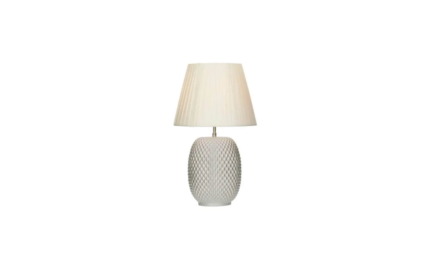 Bordslampor-Aneta Cornelia Bordslampa 42cm Silver/Vit