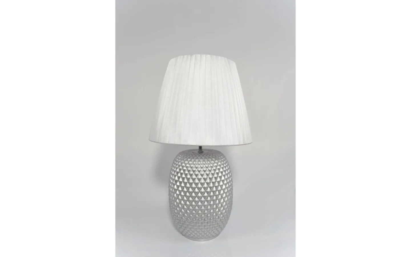 Bordslampor-Aneta Cornelia Bordslampa 42cm Silver/Vit