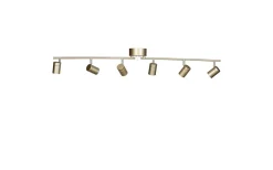 Avlånga Takspotlights|Takspot Med Minst 4 Lampor-By Rydens Correct Takspotlight 124cm 6xGU10 Guld