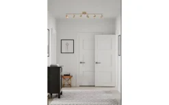 Avlånga Takspotlights|Takspot Med Minst 4 Lampor-By Rydens Correct Takspotlight 124cm 6xGU10 Guld