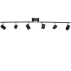 Avlånga Takspotlights|Takspot Med Minst 4 Lampor-By Rydens Correct Takspotlight 124cm 6xGU10 Svart