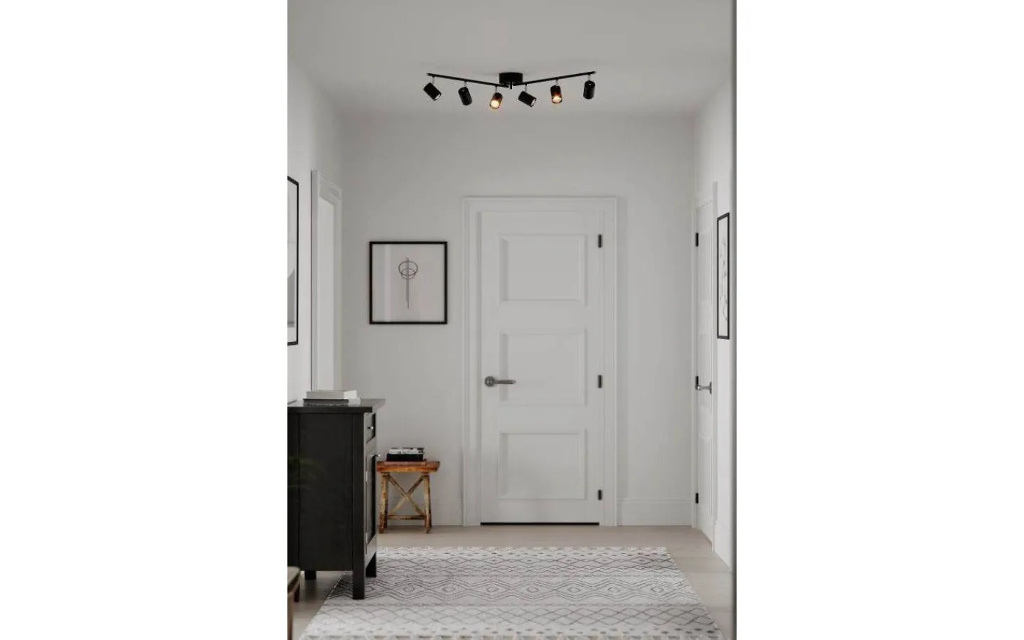 Avlånga Takspotlights|Takspot Med Minst 4 Lampor-By Rydens Correct Takspotlight 124cm 6xGU10 Svart