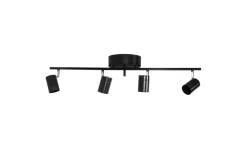 Hall & Trappa|Avlånga Takspotlights < By Rydens Correct Takspotlight 83cm 4xGU10 Svart matt