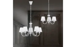 Stora Taklampor Ø50-69 Cm-Trio Lighting Cortez Takkrona 52cm 3-delad E14 matt vit