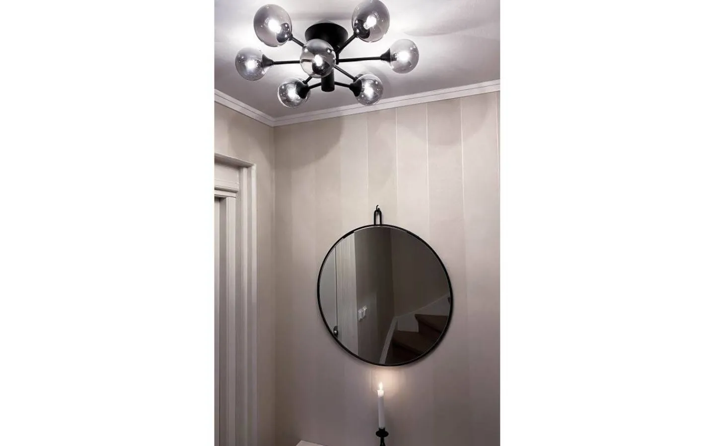 Hall & Trappa|Sovrum < Aneta Cosmos Plafond 53cm Svart/Rök