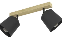 Avlånga Takspotlights|Takspot Med 2 Lampor < Eglo Cotorro Takspotlight 54cm Brun