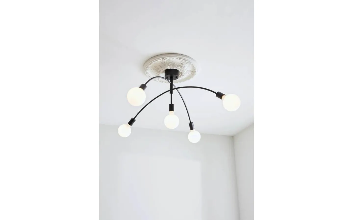 Hall & Trappa|Plafonder < Markslojd Crux Plafond 107cm 5L Svart