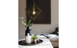 Kök & Matplats|Vardagsrum-Aneta Cubes Taklampa 54cm Svart/Mässing