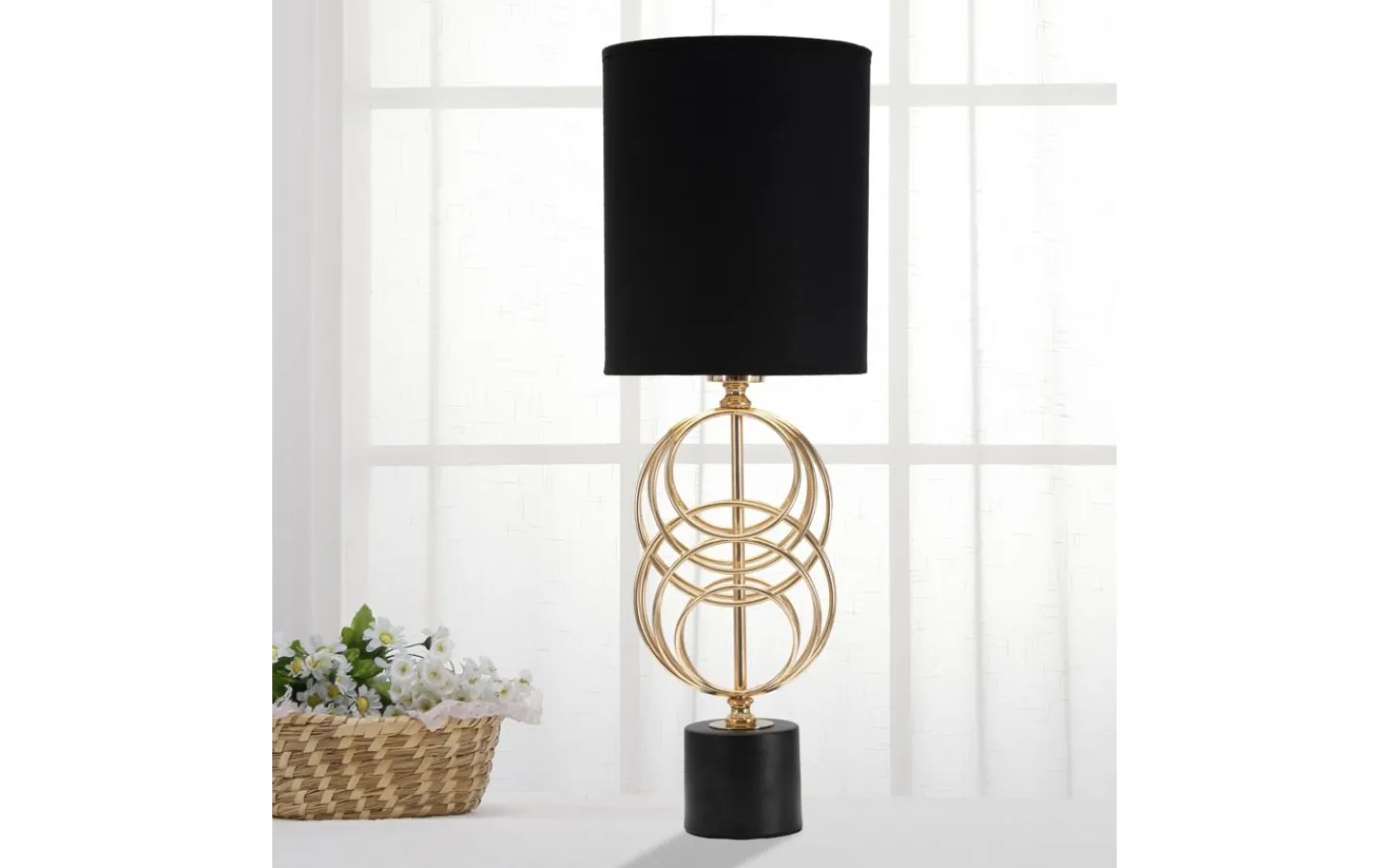 Bordslampor < Mauro Ferretti Cubo Bordslampa 58,5cm Guld/Svart