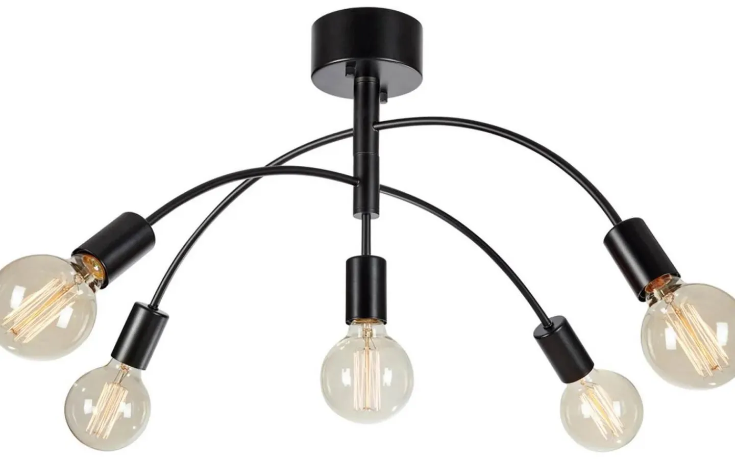 Sovrum|Plafonder < Markslojd Cygnus Plafond 70cm 5L Svart