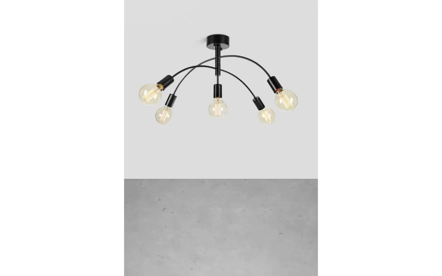 Sovrum|Plafonder < Markslojd Cygnus Plafond 70cm 5L Svart