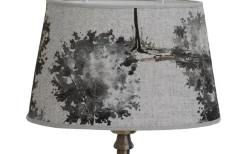Ovala Lampskärmar-Hallbergs Daga Oval Lampskärm 25cm Grå