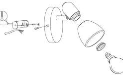 Läslampor < Eglo Dakar Vägglampa Nickel