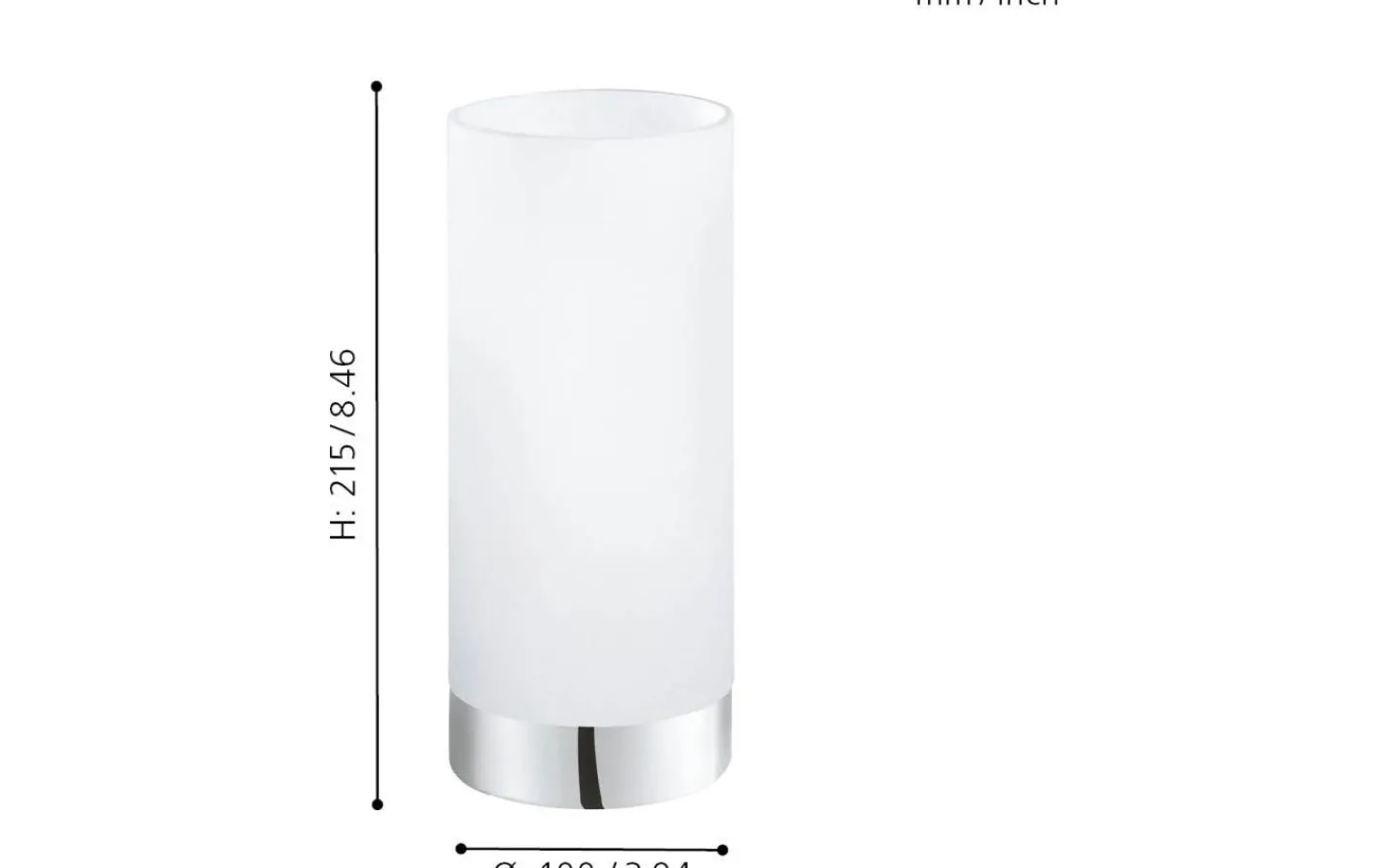 Bordslampor < Eglo Damasco Bordslampa 22cm Krom
