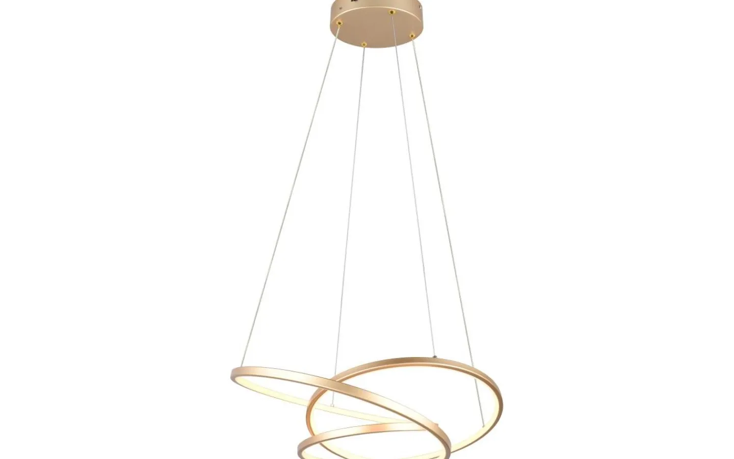 Stora Taklampor Ø50-69 Cm-Trio Lighting Darvin Takpendel LED 64cm guld