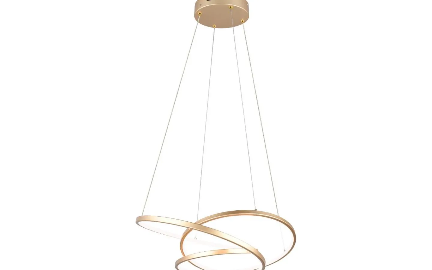 Stora Taklampor Ø50-69 Cm-Trio Lighting Darvin Takpendel LED 64cm guld